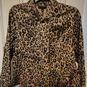 Never Worn Lane Bryant Leopard Print Detailed Peplum Jacket 18W